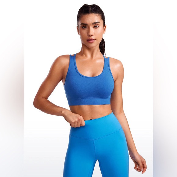 Seamless Strappy Longline Bra Criss Cross Back - Picture 1 of 5